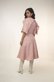 Draped Tweed Dress