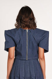 Sculpted Denim Top