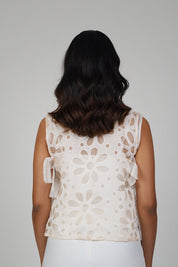 Floral Organza Bib Top