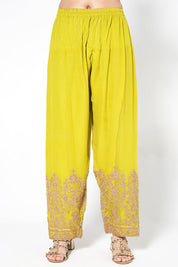 Black Kurta Set With Contrast Straight Pants