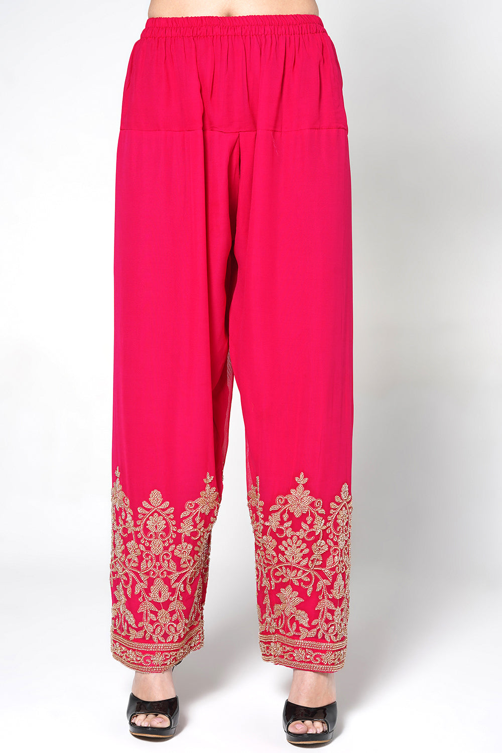 Black Kurta Set With Contrast Straight Pants