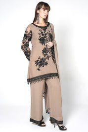 Beige Kurta Set With Matching Dupatta