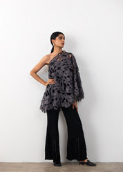 Cutwork One shoulder Co-ord