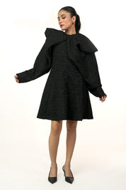 Samridhi Sibal in Exaggerated Tweed Dress