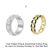 Iced Cuban Fidget Ring