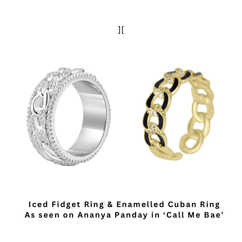 Iced Cuban Fidget Ring