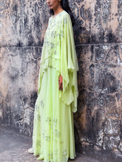 The Cascade Cape Set Lime