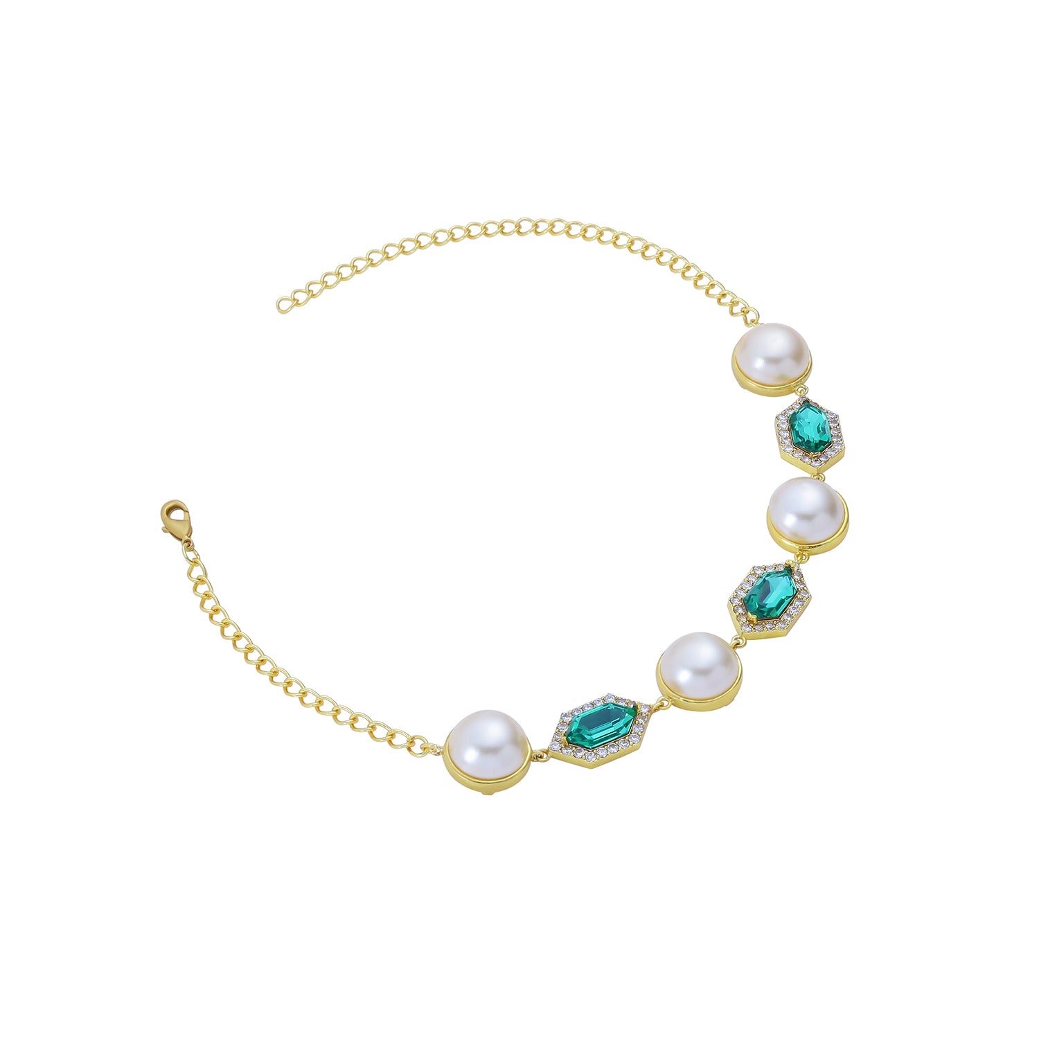 Cavi Pearl Choker Emerald