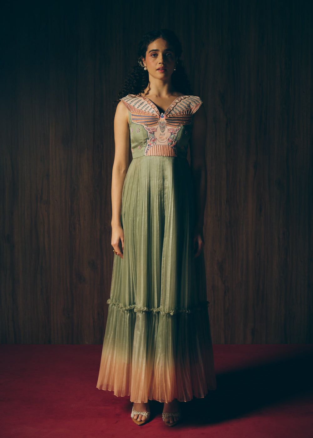 Vagabond sage green dress image 0