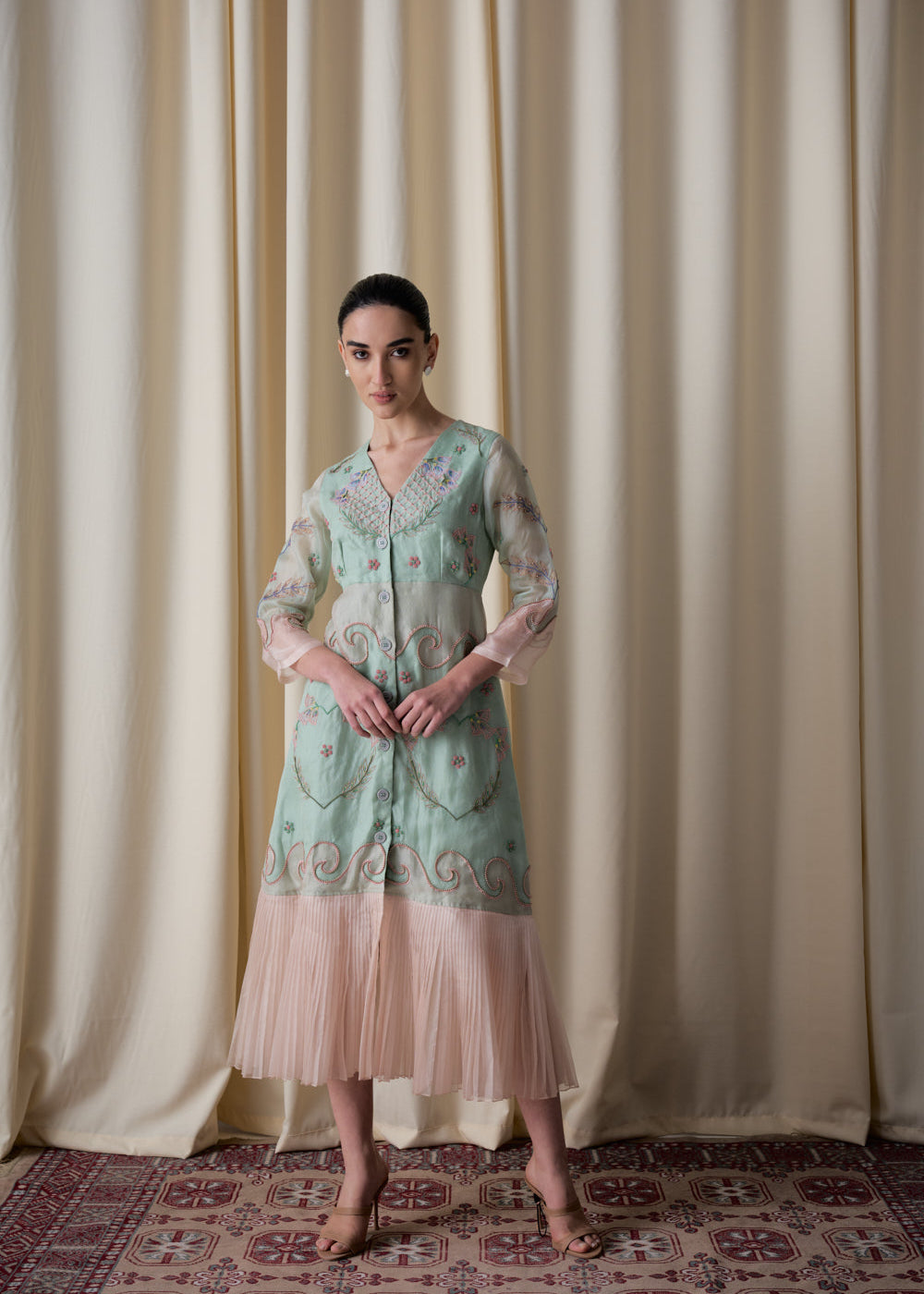 Elotia mint green dress image 0