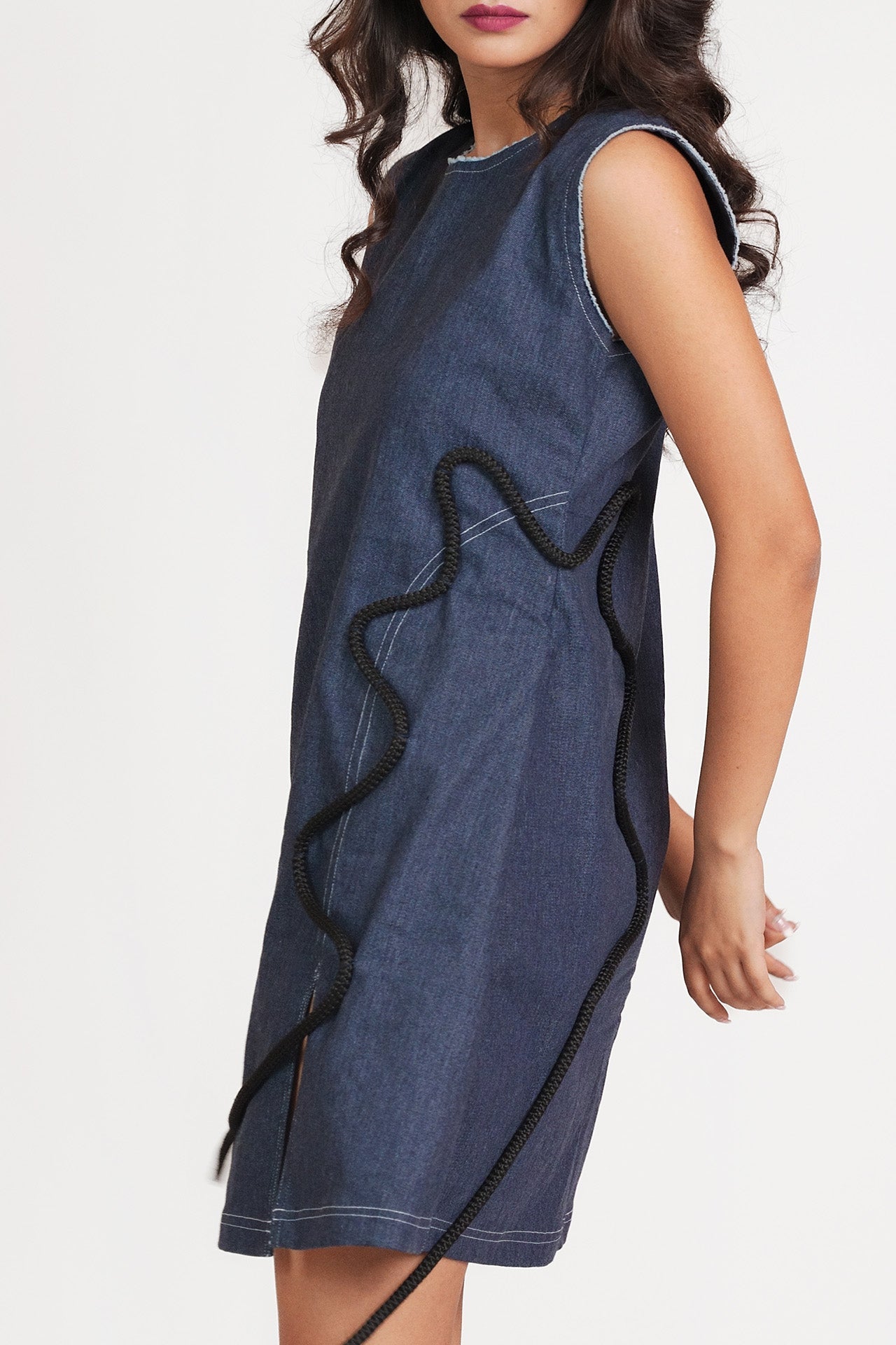 Denim String Dress
