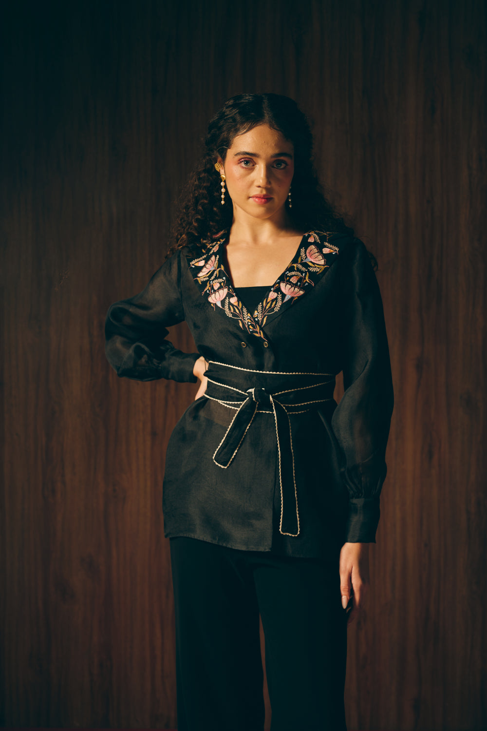 Midnight bloom pants set image 2