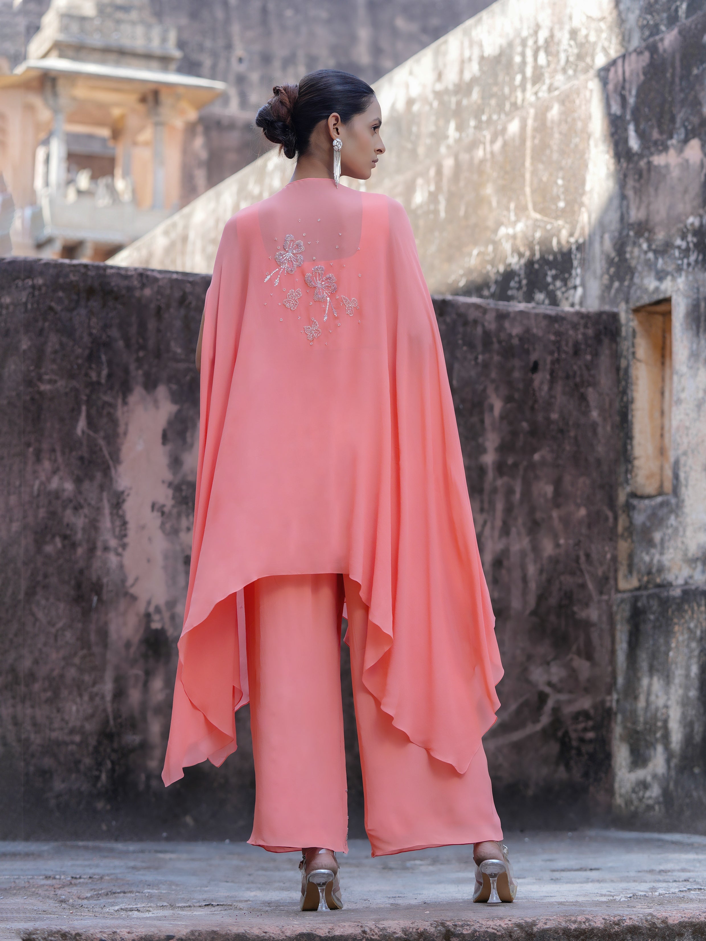 The Fleur Peach Cape Set