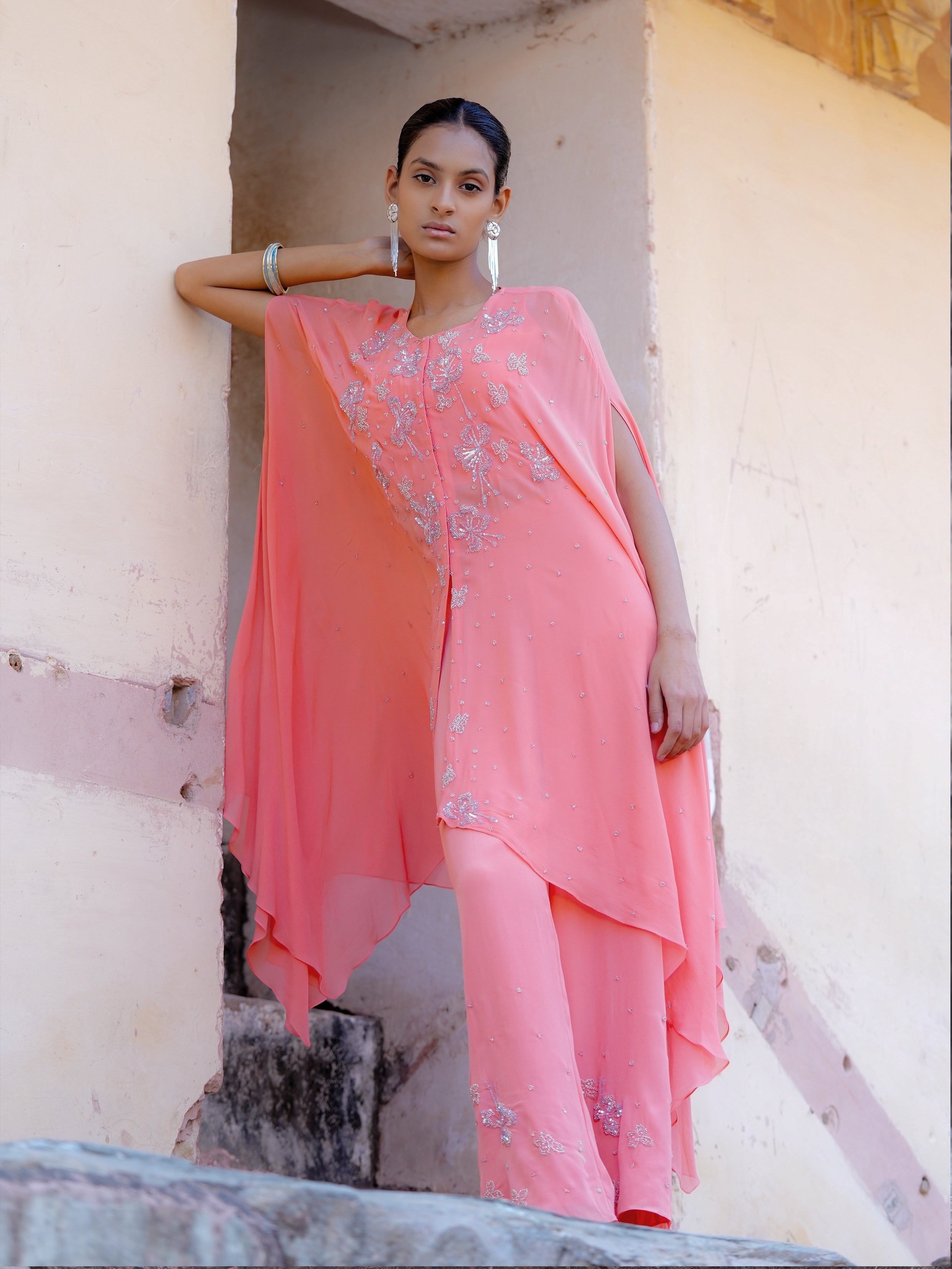 The Fleur Peach Cape Set