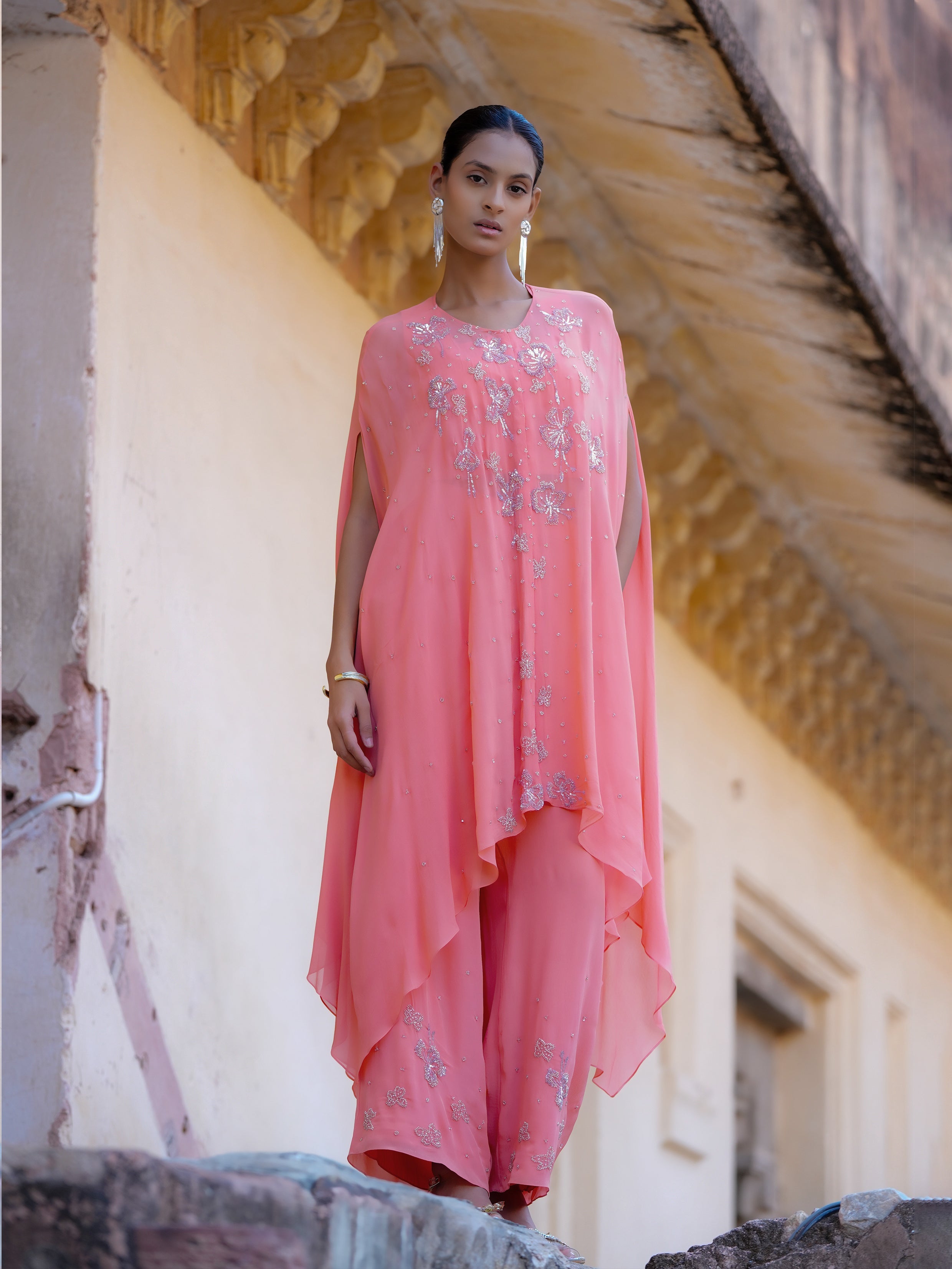 The Fleur Peach Cape Set