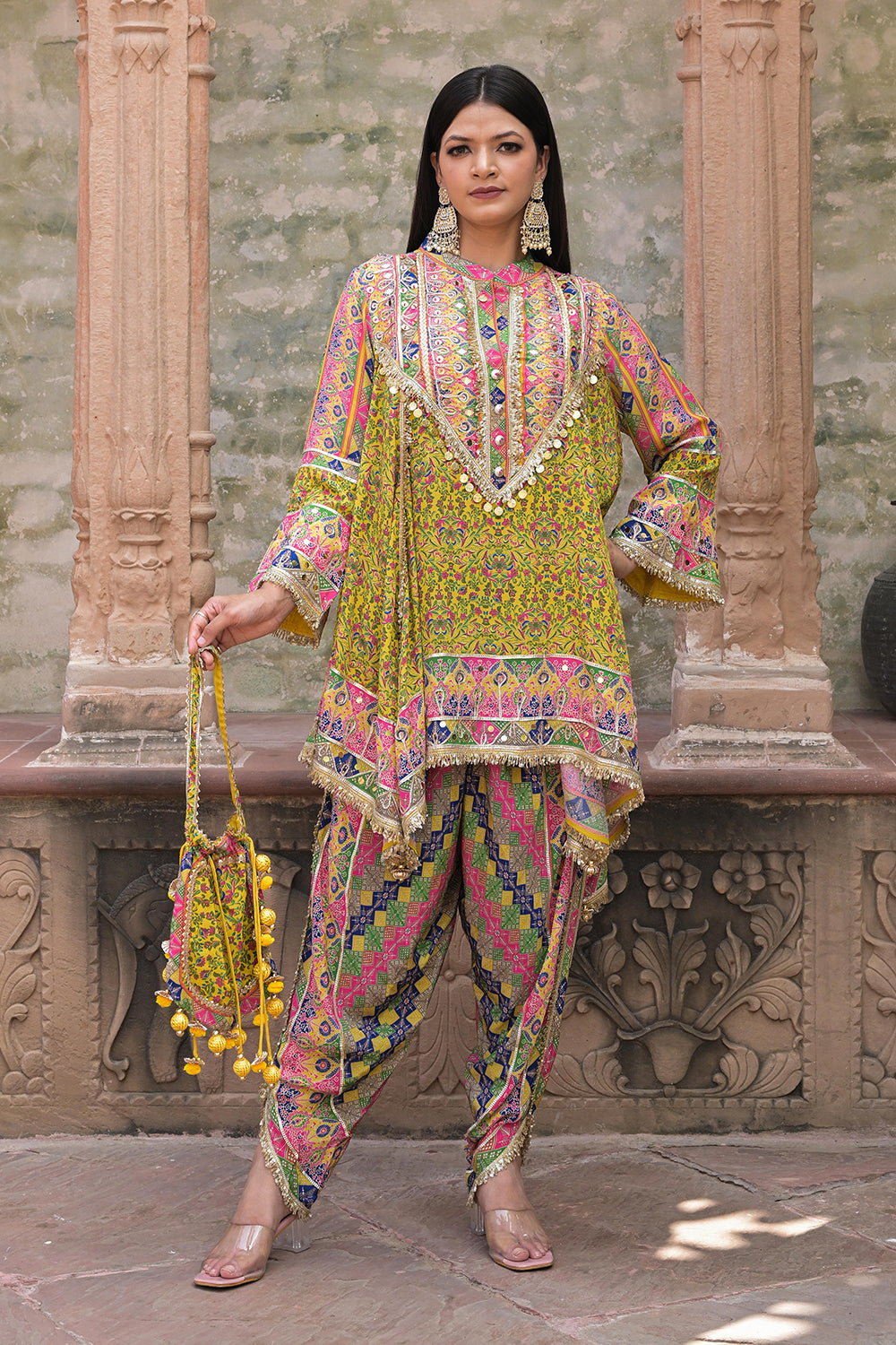 Green Suit Set with Tulip Pants
