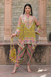 Green Suit Set with Tulip Pants