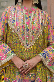 Green Suit Set with Tulip Pants