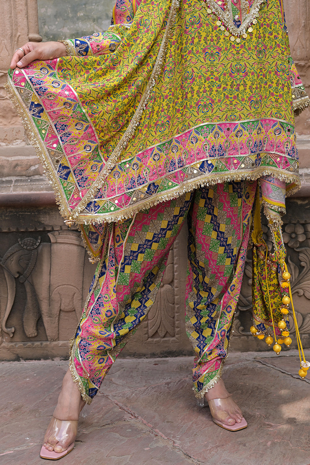 Green Suit Set with Tulip Pants