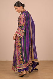 Purple Suit With Dupatta And Bag