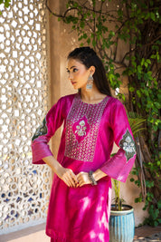 Rani Pink Coins Yoke Pallazzo Set