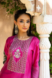 Rani Pink Coins Yoke Pallazzo Set