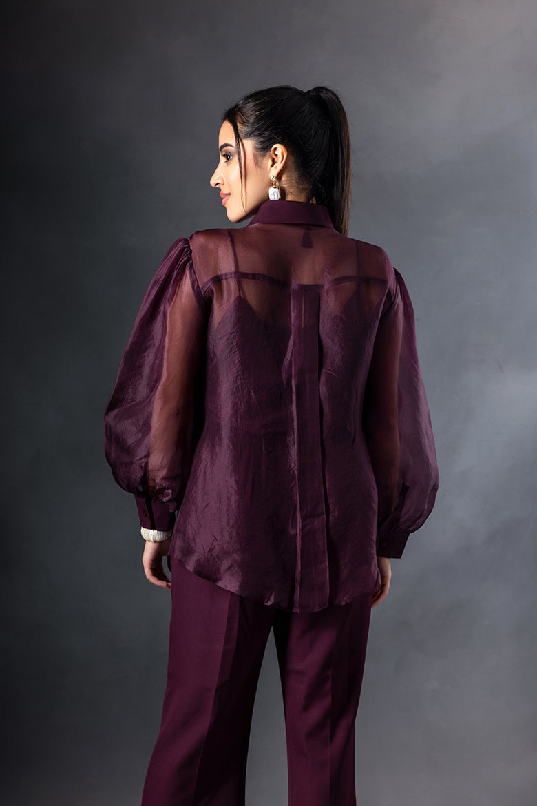 Plum Roses Yoke Co-ord Set