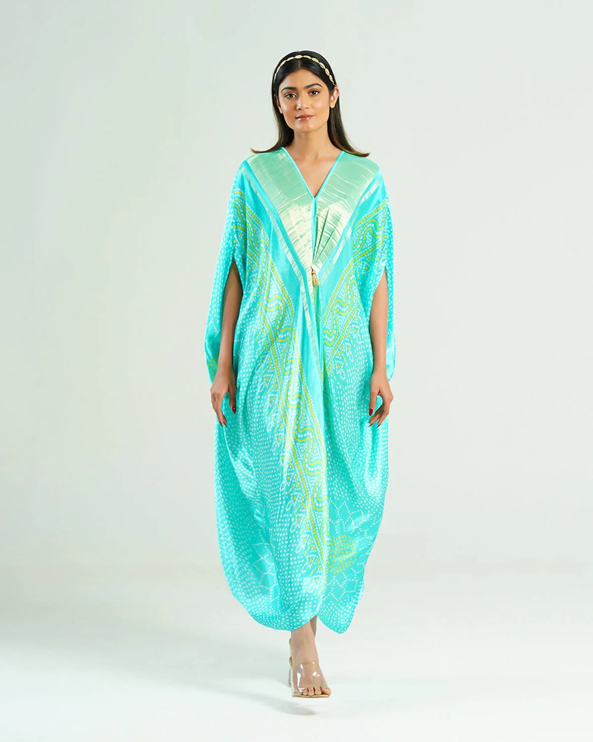 Aquamarine Kaftan Bandhej
