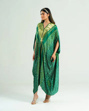 Emerald Green Kaftan Bandhej