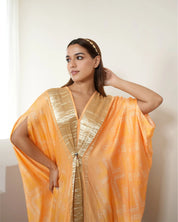 Peach Kaftan Bandhej