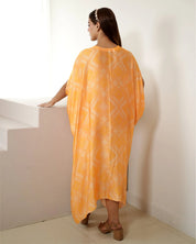 Peach Kaftan Bandhej