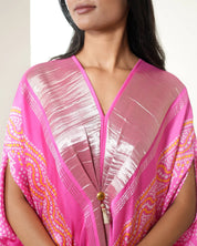 Pink Kaftan Bandhej