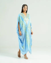 Sky Blue Kaftan Bandhej