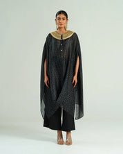 Bandhej Black & Gold Kurta Set