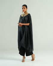 Bandhej Black & Gold Kurta Set
