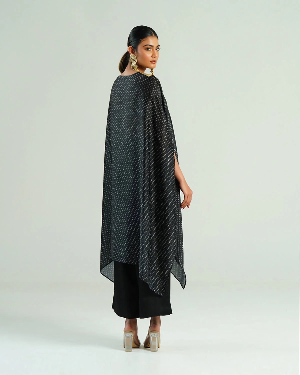 Bandhej Black & Gold Kurta Set