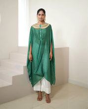 Bandhej Green & Gold Kurta Set