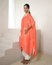Bandhej Orange & Gold Kurta Set