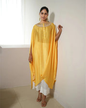 Bandhej Yellow & Gold Kurta Set