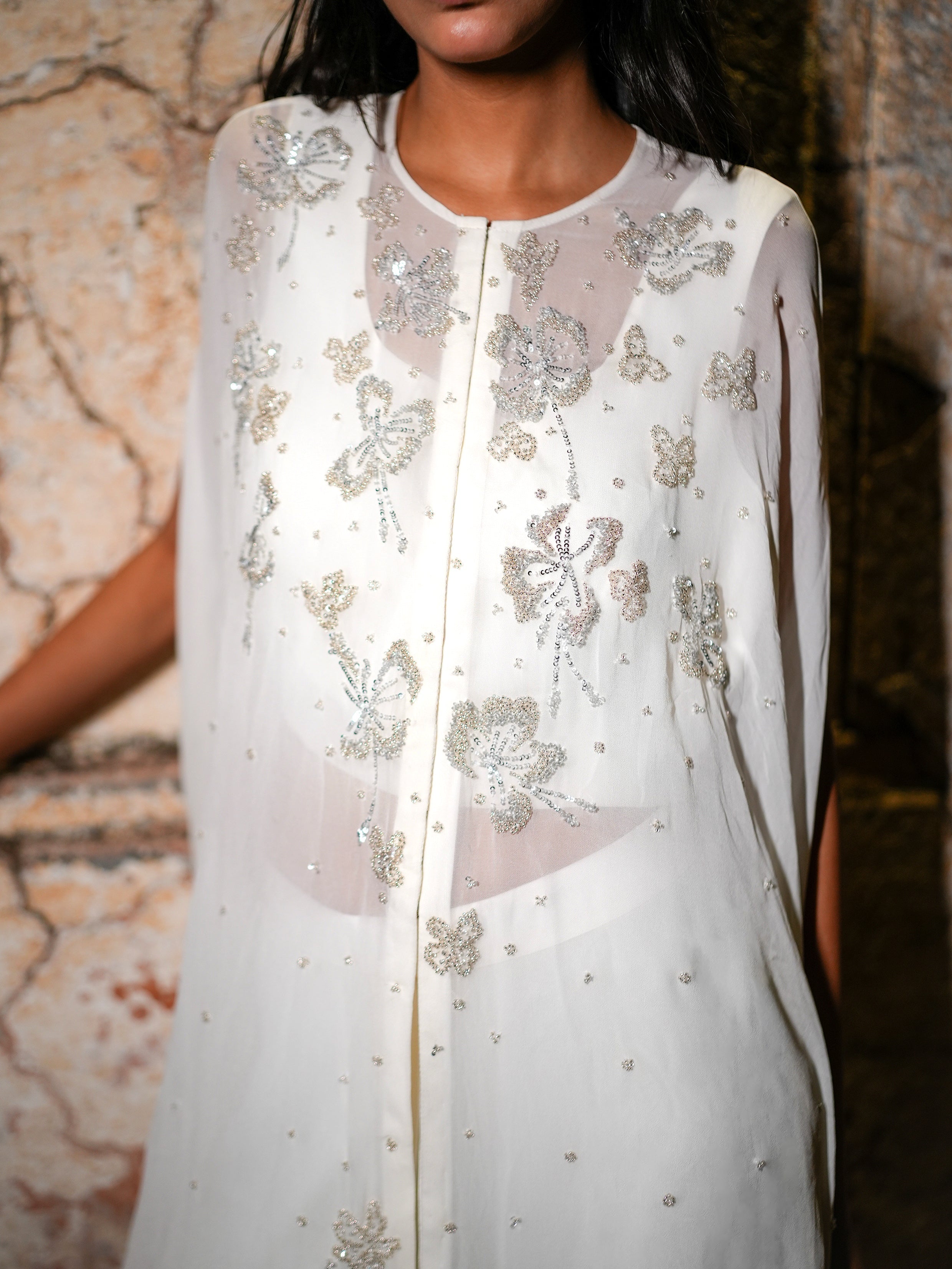 The Fleur Ivory Cape Set