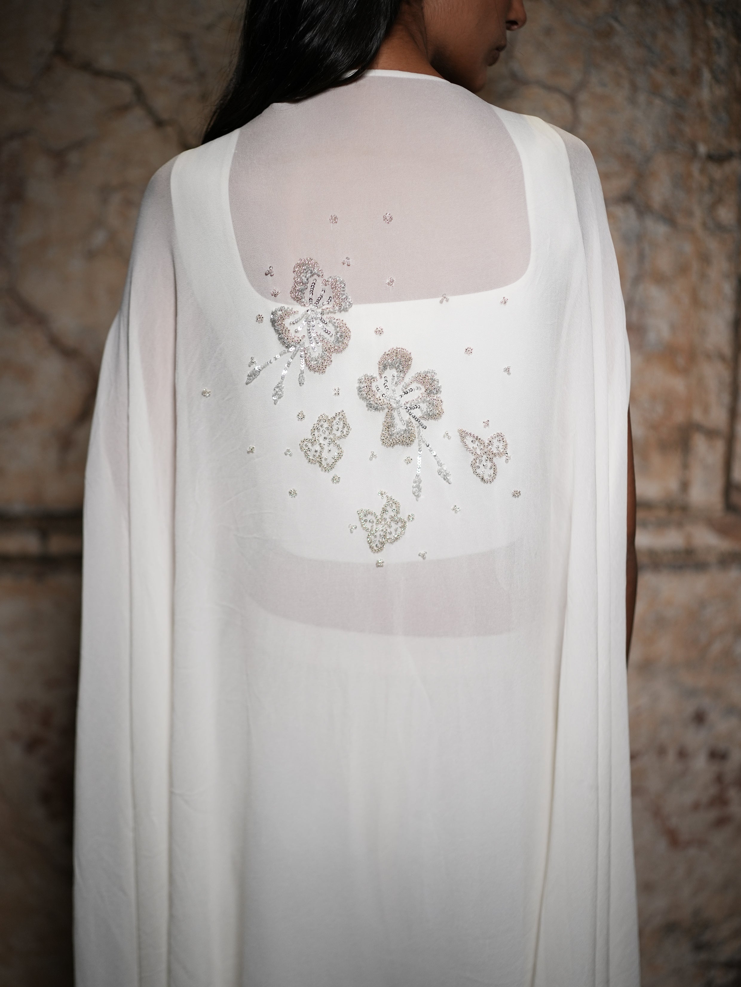 The Fleur Ivory Cape Set