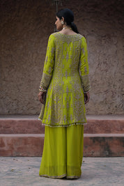 Lime Green Kurta Palazzo Set
