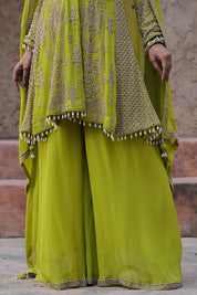 Lime Green Kurta Palazzo Set