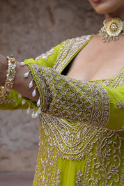 Lime Green Kurta Palazzo Set