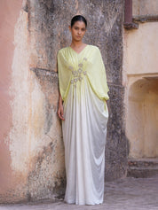 The Fleur Kaftan Lime Dress