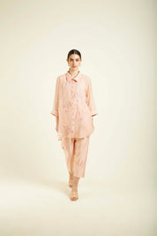 Old Rose Shirt And Straight Pants
