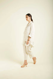 Ivory Shirt With Straight Pants