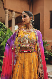 Mustard Heer Lehenga Set