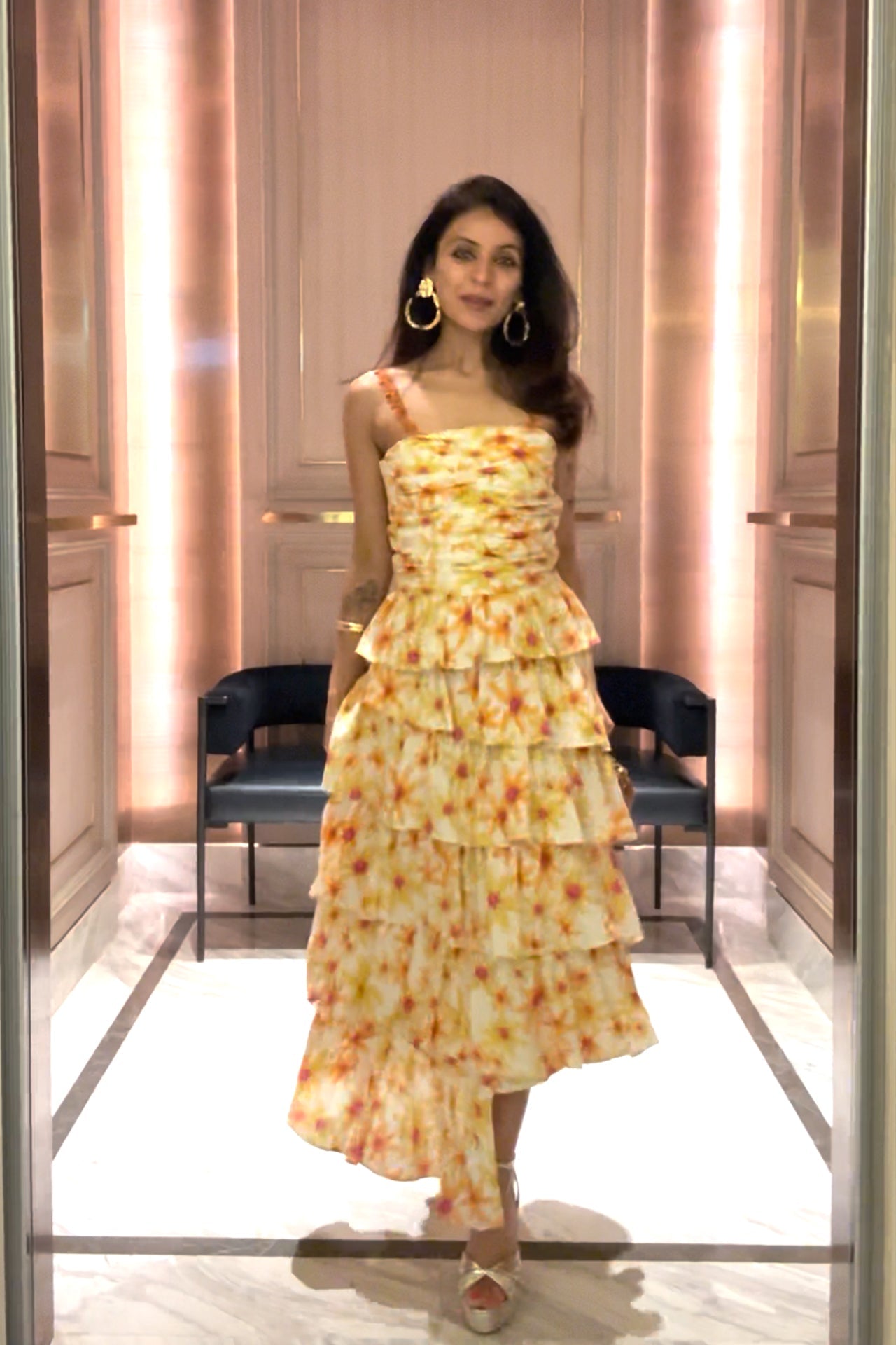 Meher Taluja in Layered Printed Dress