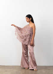 Cutwork One shoulder Co-ord